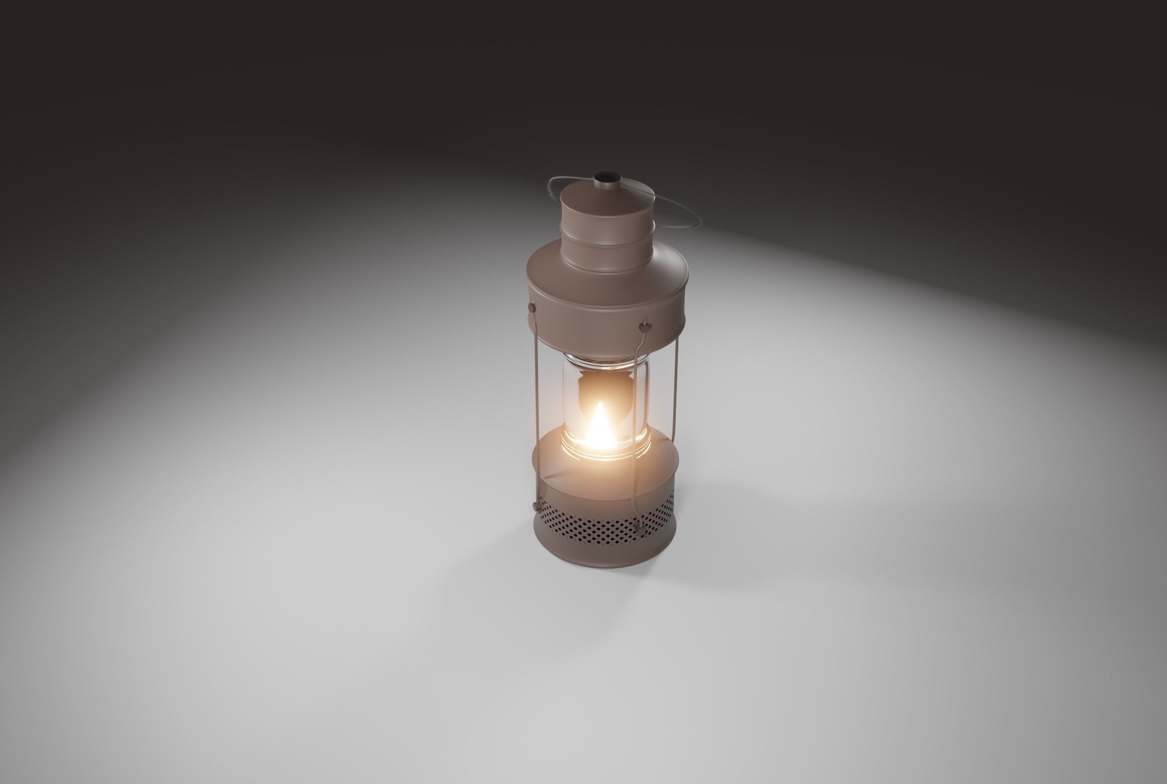 Low-Poly old latern Low-poly 3D model_5