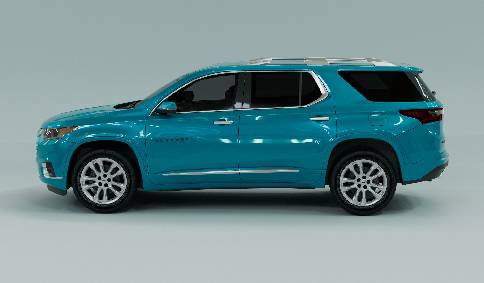 Chevrolet Traverse 2022 Low-poly 3D model_3