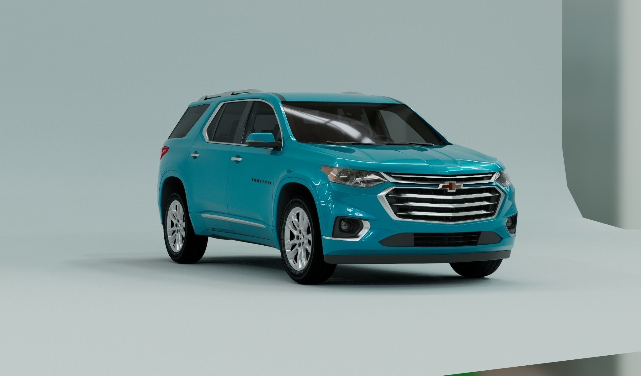 Chevrolet Traverse 2022 Low-poly 3D model_4