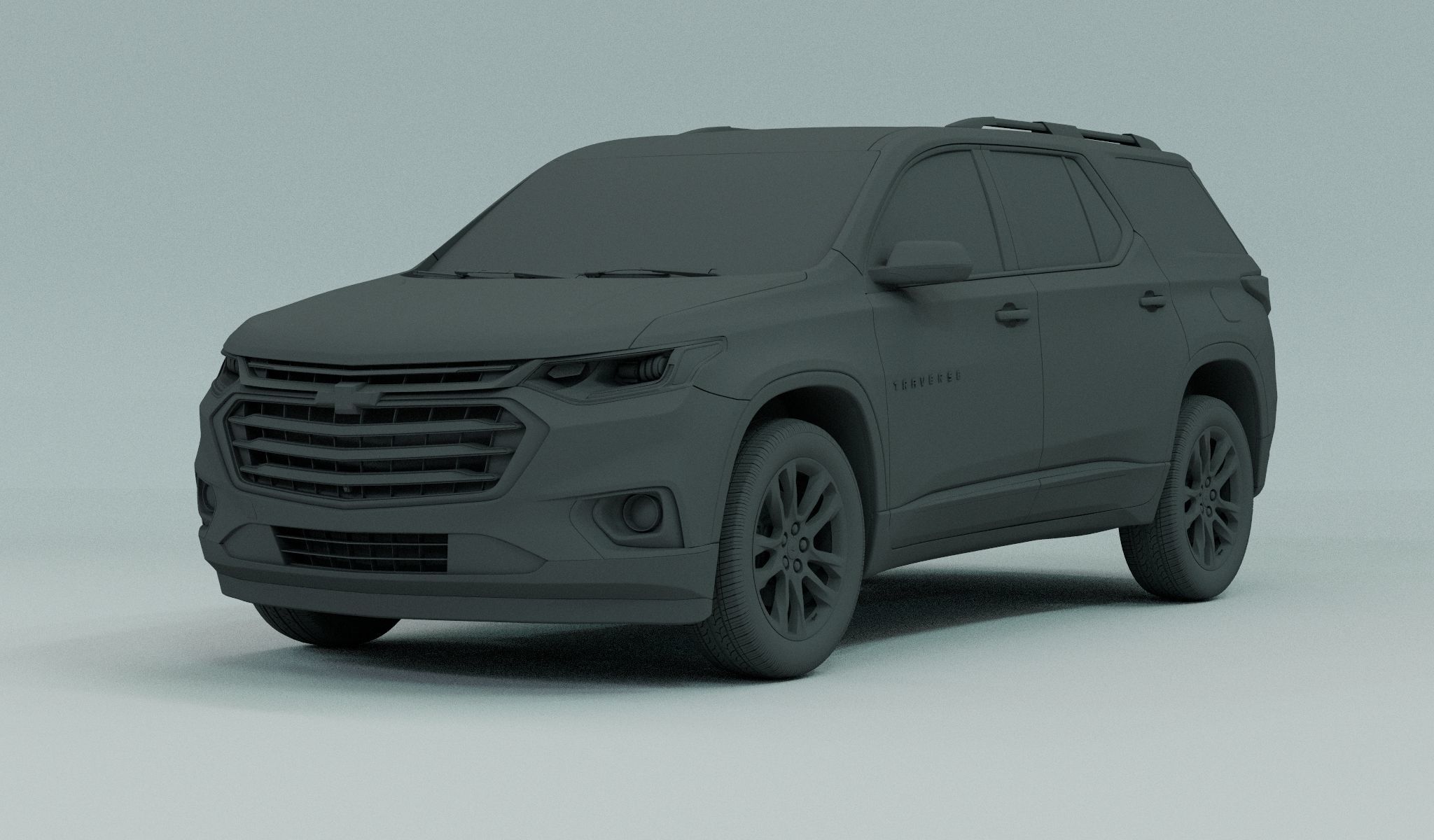 Chevrolet Traverse 2022 Low-poly 3D model_9