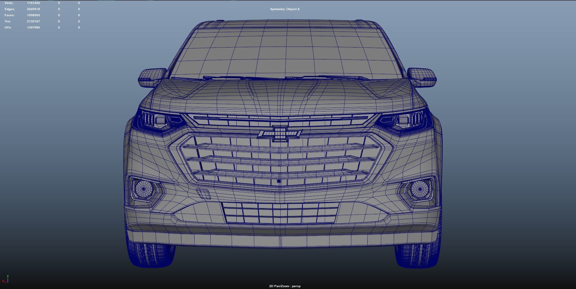 Chevrolet Traverse 2022 Low-poly 3D model_12