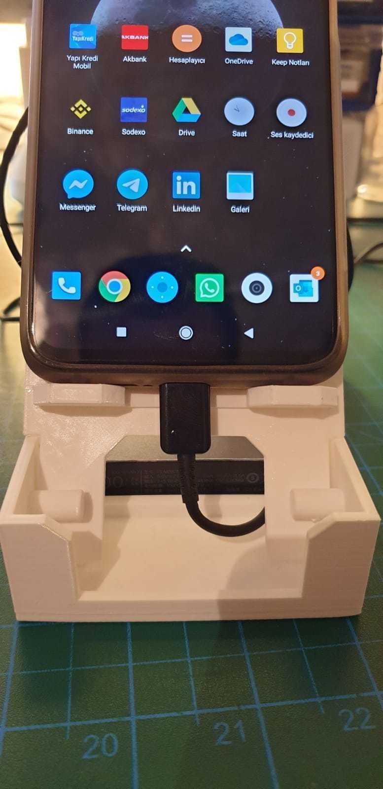 GSM Phone Powerbank Charge Stand  3D print model_7