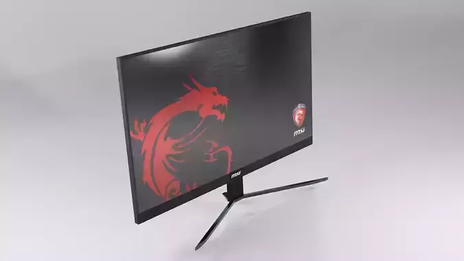 screen msi gaming monitor with dragon logo