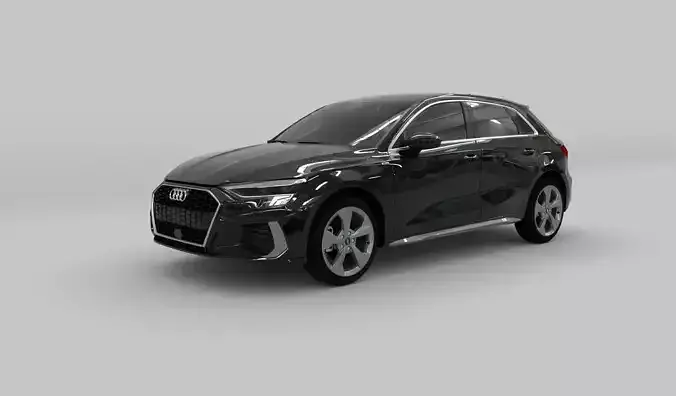 Audi Q3 2022 Low-poly 3D model