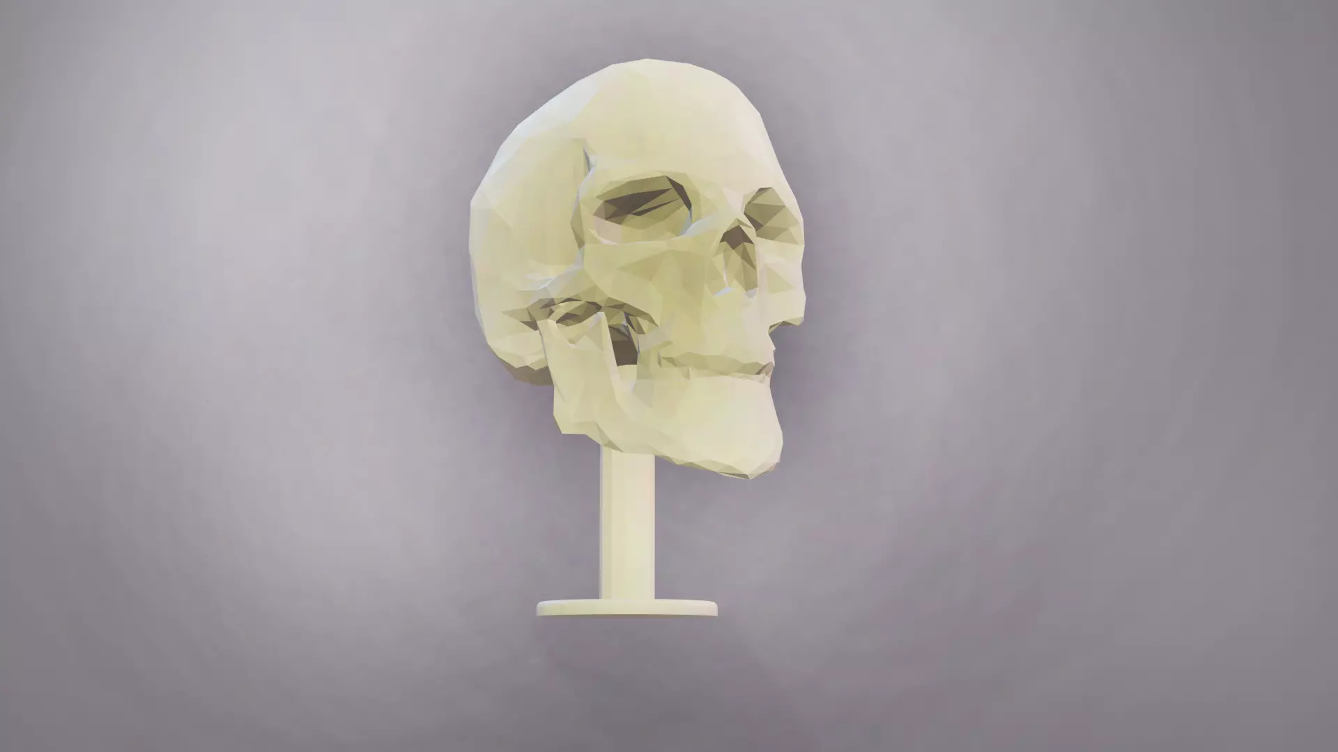 Low Poly Skull Ready For Printing Print Ready Human Skull Model Free 3D print model