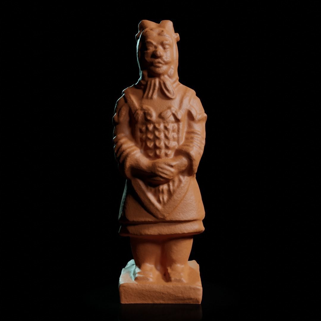 Chinese terracotta warrior miniature 3D print model_1