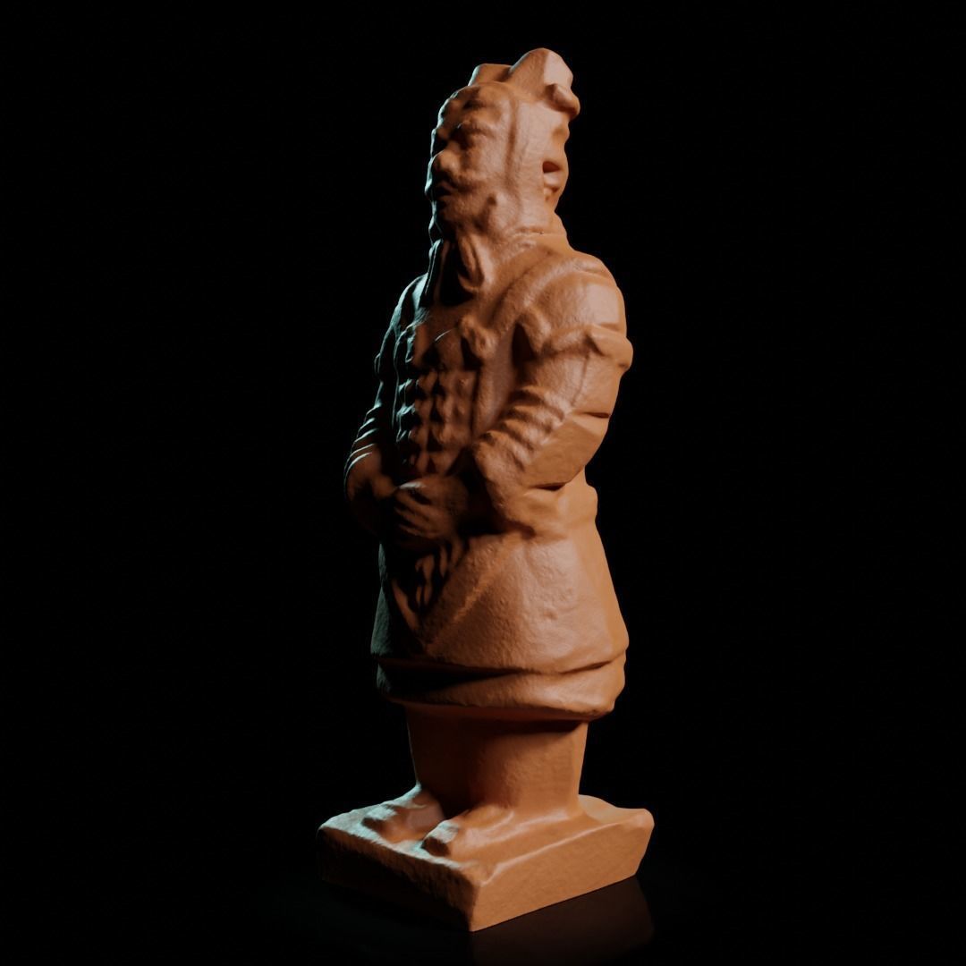 Chinese terracotta warrior miniature 3D print model_8