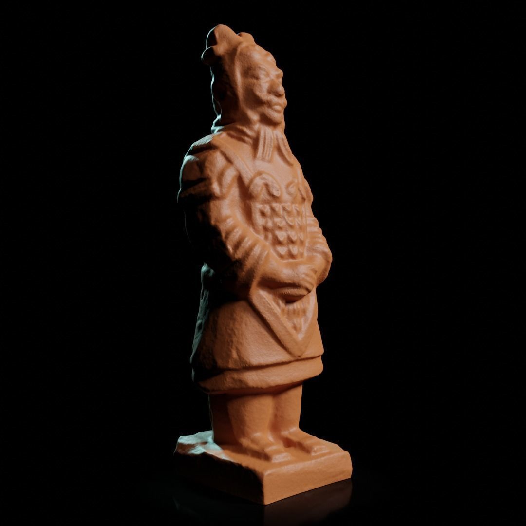 Chinese terracotta warrior miniature 3D print model_2