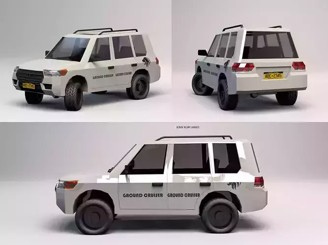 Low poly off road suv 