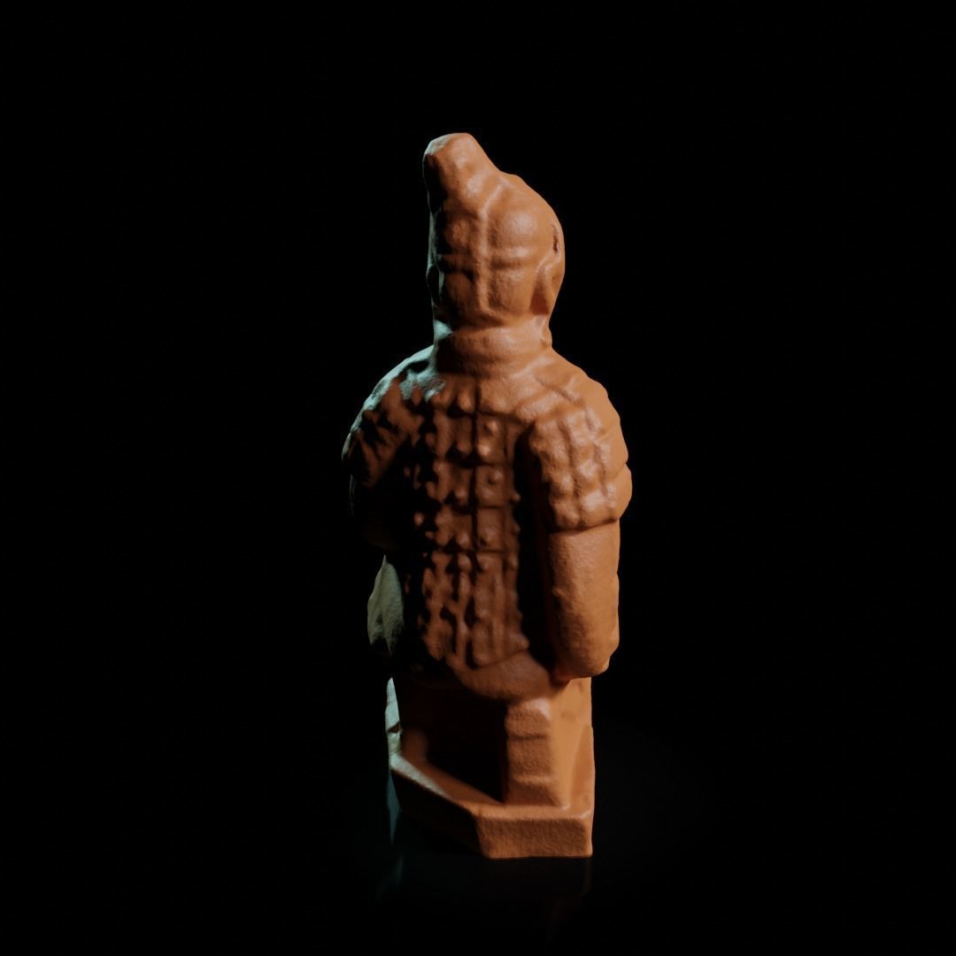 chinese kneeling terracotta warrior figurine  3D print model_9