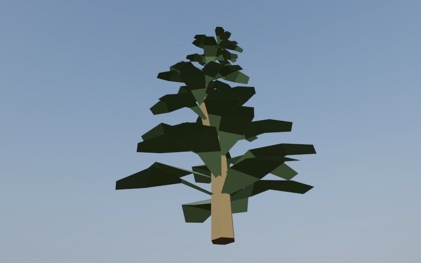 Simple Tree Low-poly 3D model Free low-poly 3D model_1