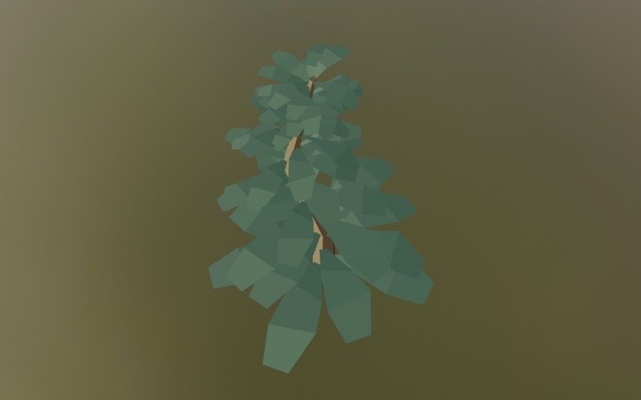 Simple Tree Low-poly 3D model Free low-poly 3D model_3