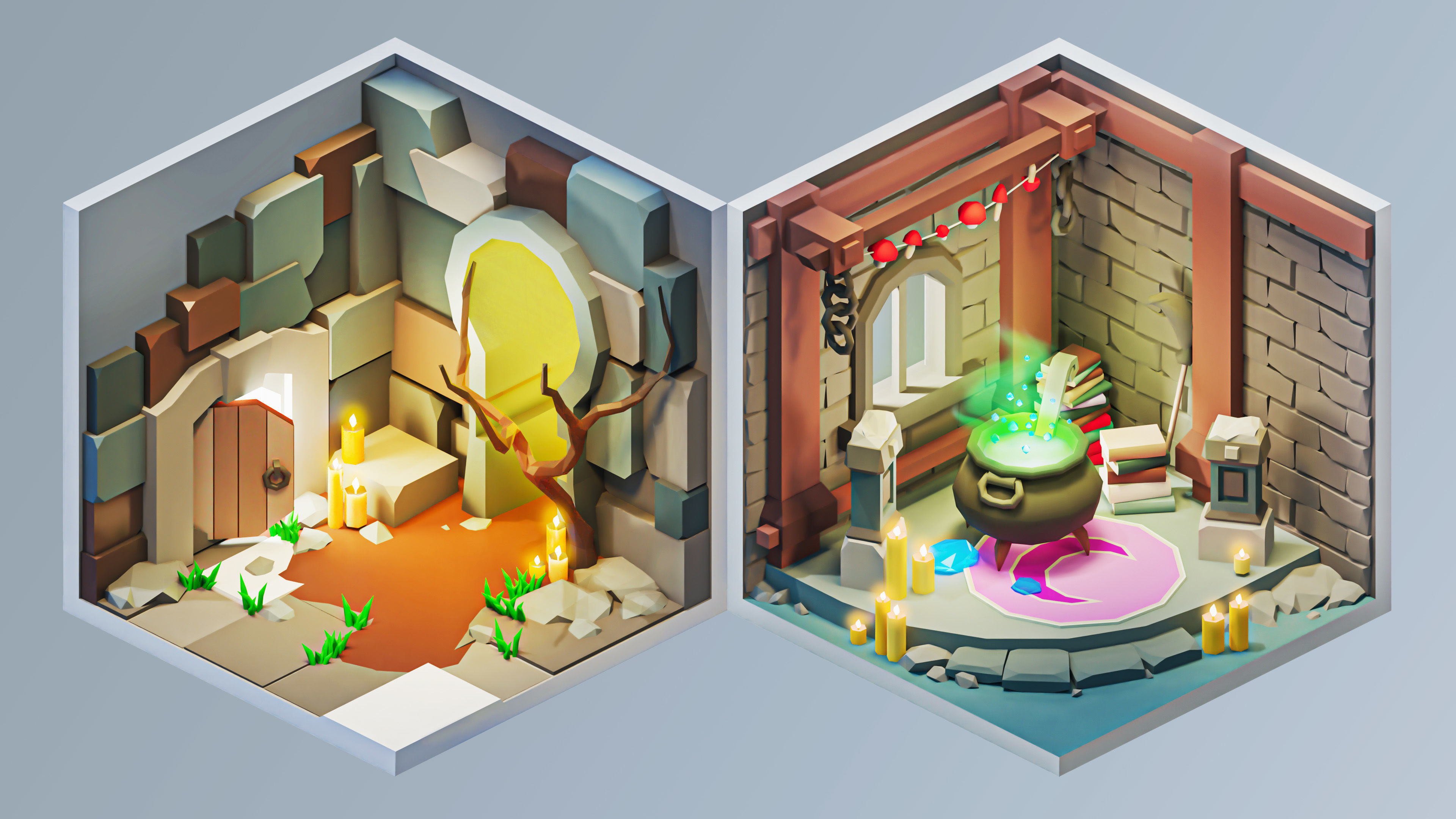 Magic Rooms Low-poly 3D model_12