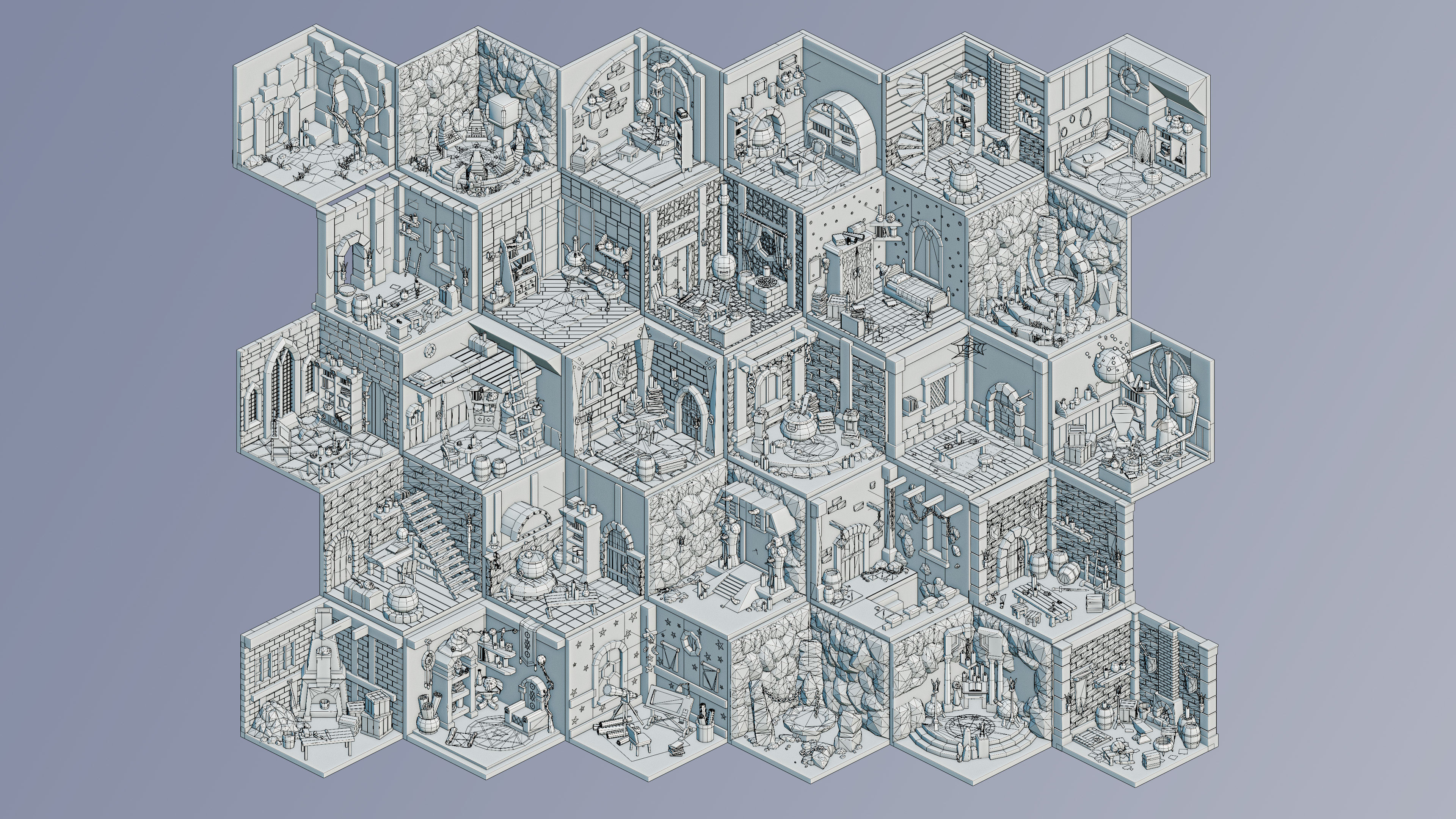 Magic Rooms Low-poly 3D model_22