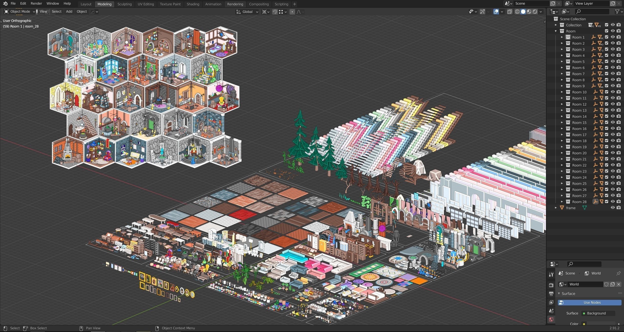 Magic Rooms Low-poly 3D model_18