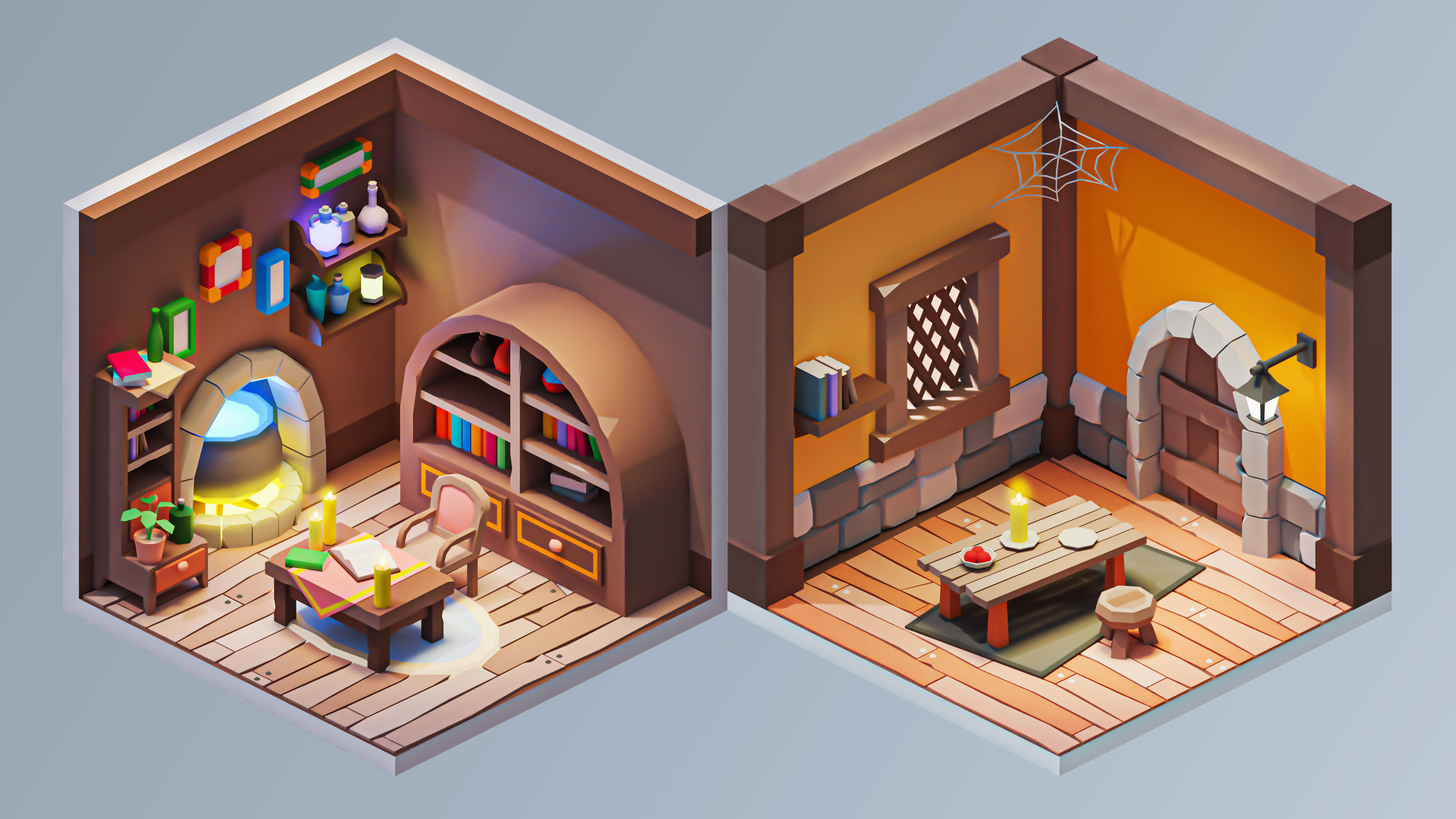 Magic Rooms Low-poly 3D model_14