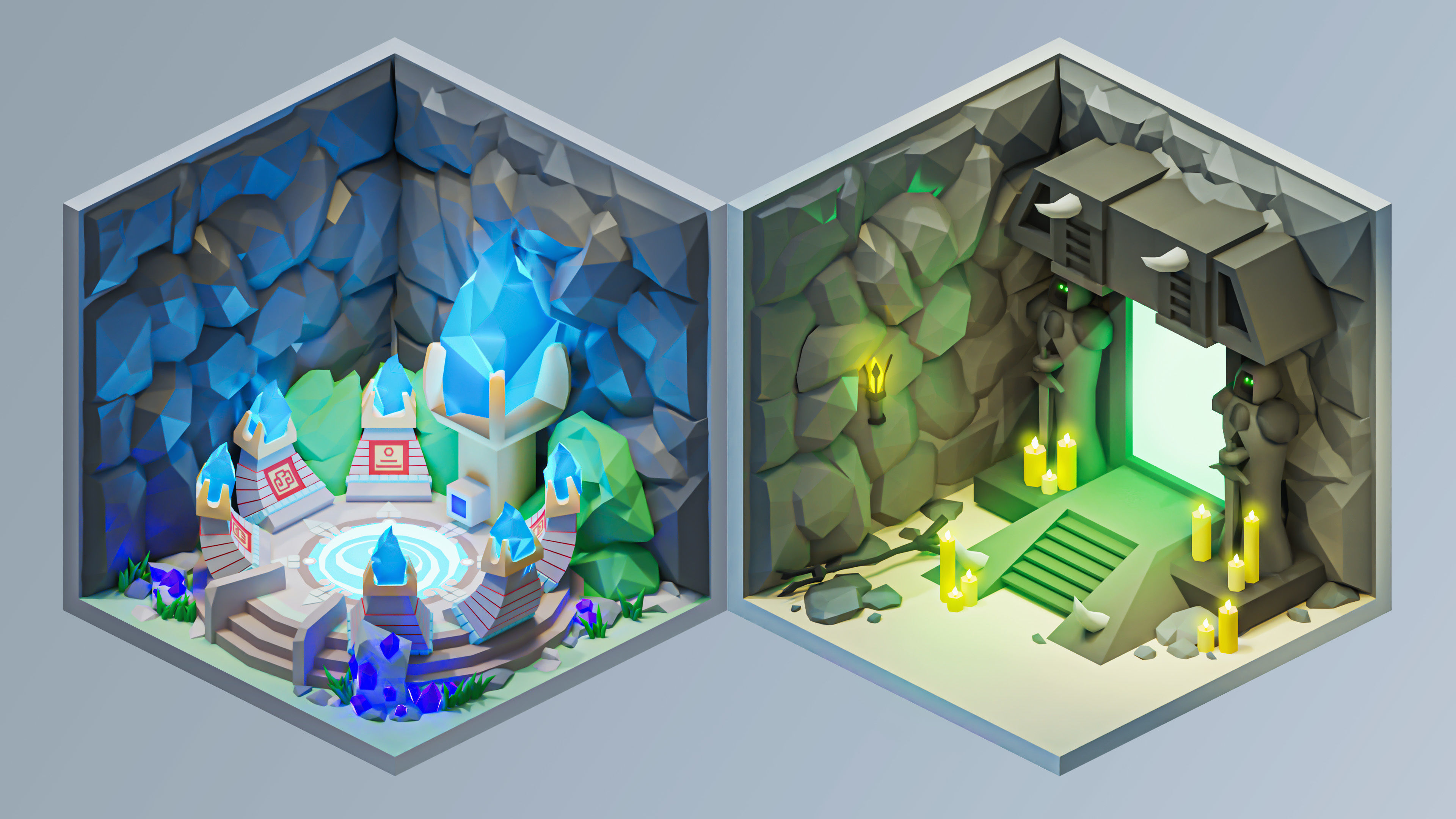 Magic Rooms Low-poly 3D model_7