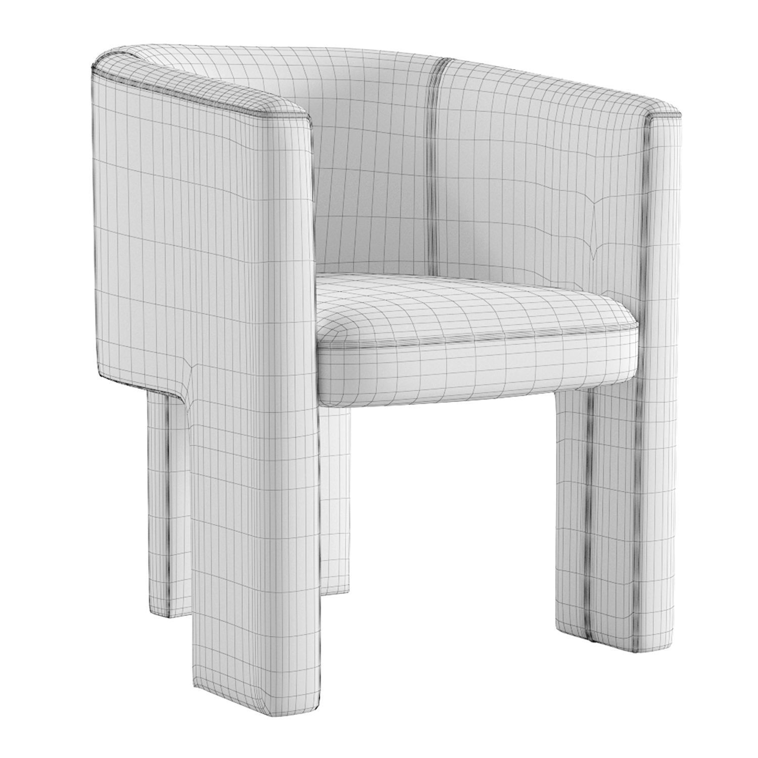 Coco Republic Phoenix Dining Chair 3D model_9