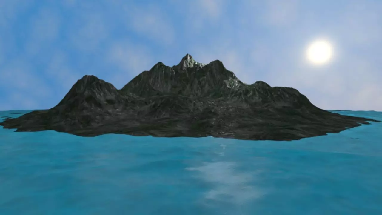 NMA Island Rock 002 Iridium Preset 02 Low-poly 3D model_0