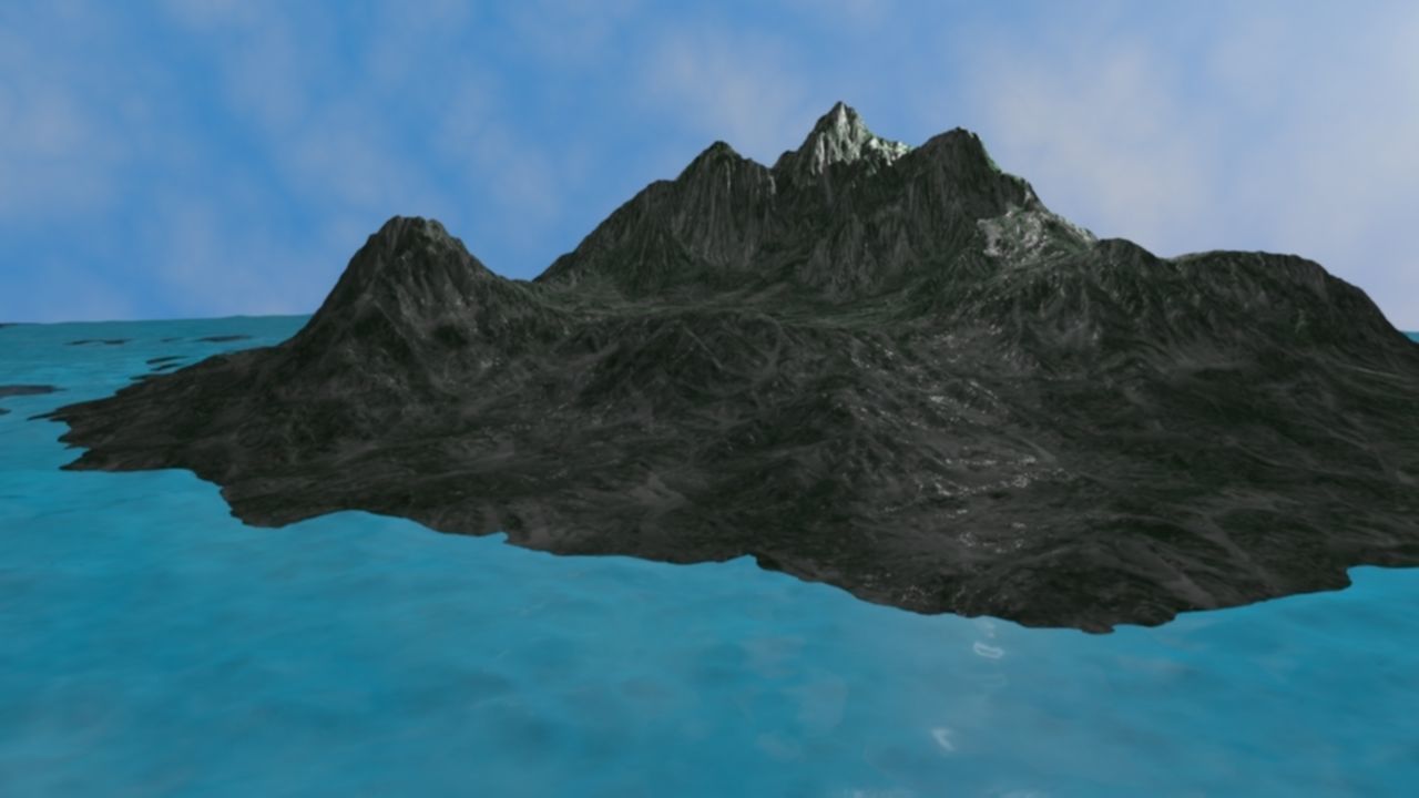 NMA Island Rock 002 Iridium Preset 02 Low-poly 3D model_4