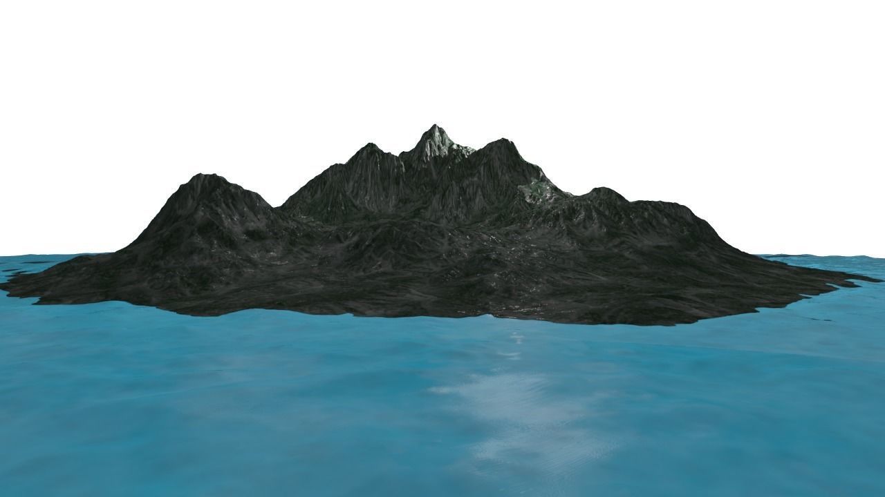 NMA Island Rock 002 Iridium Preset 02 Low-poly 3D model_1