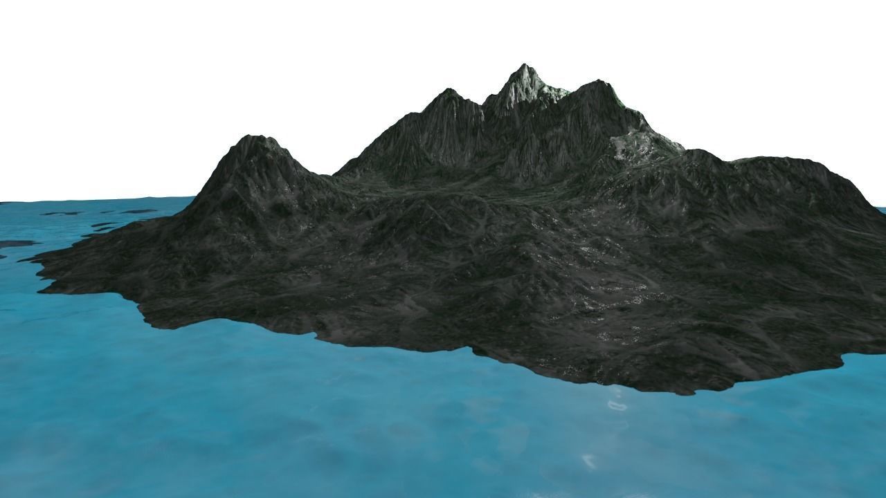 NMA Island Rock 002 Iridium Preset 02 Low-poly 3D model_5