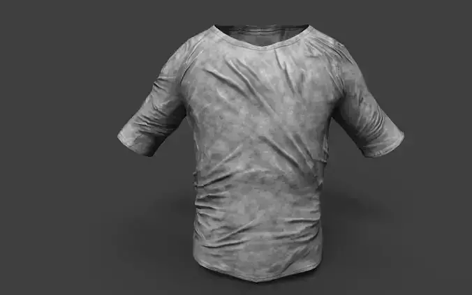Old Dirty T-Shirt Low-poly 3D model
