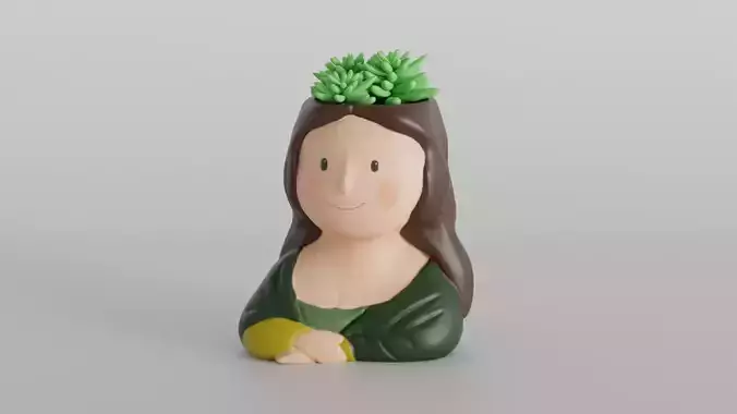 Monalisa Inspired Succulent Planter