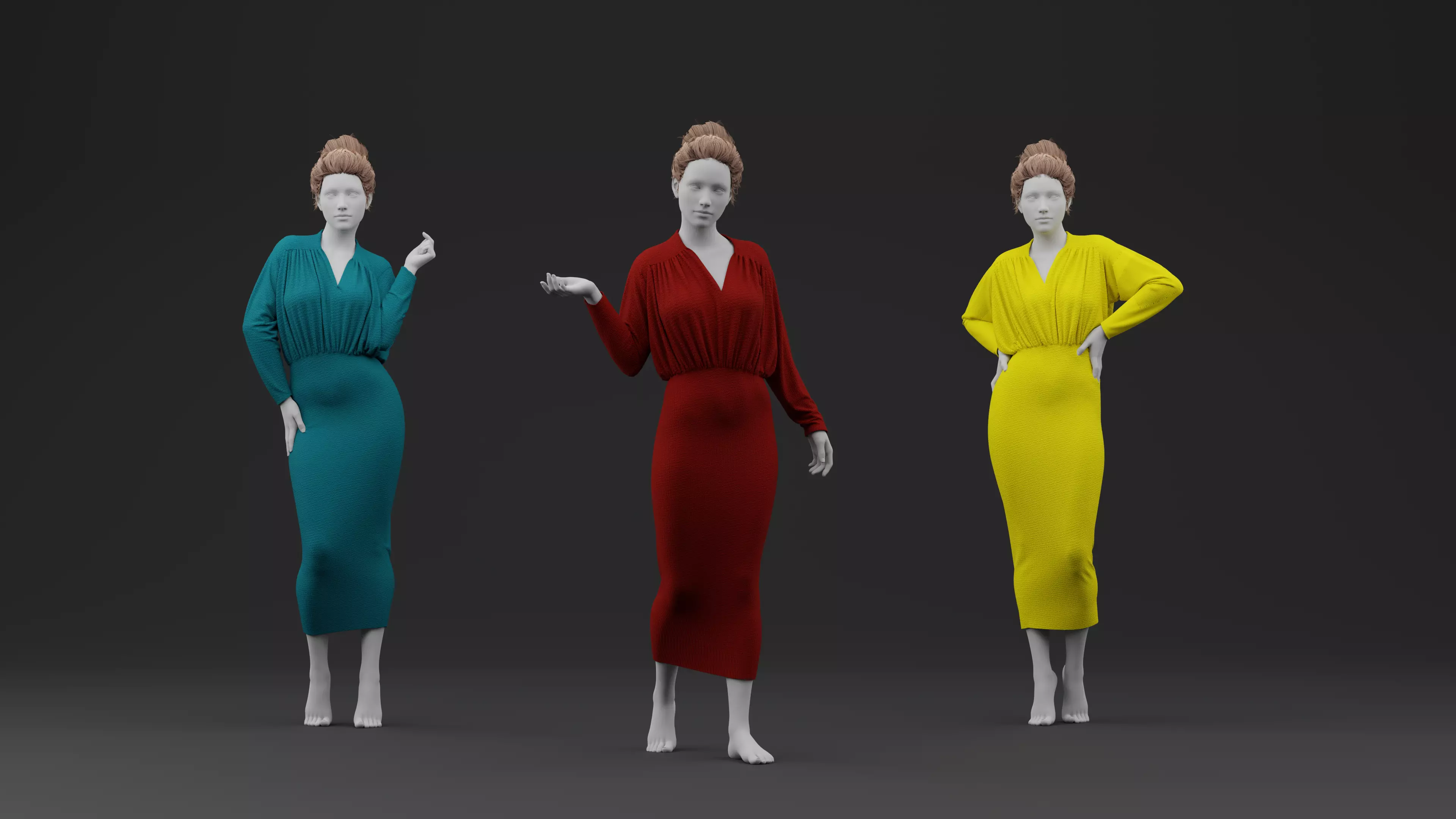 Pencil Dress 3D model