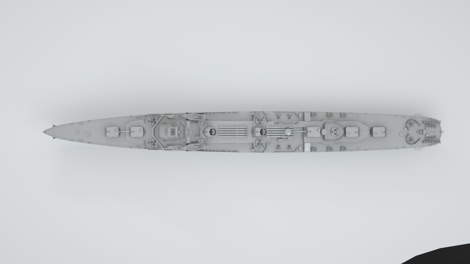 USS Johnston Destroyer DD-557 3D model_9