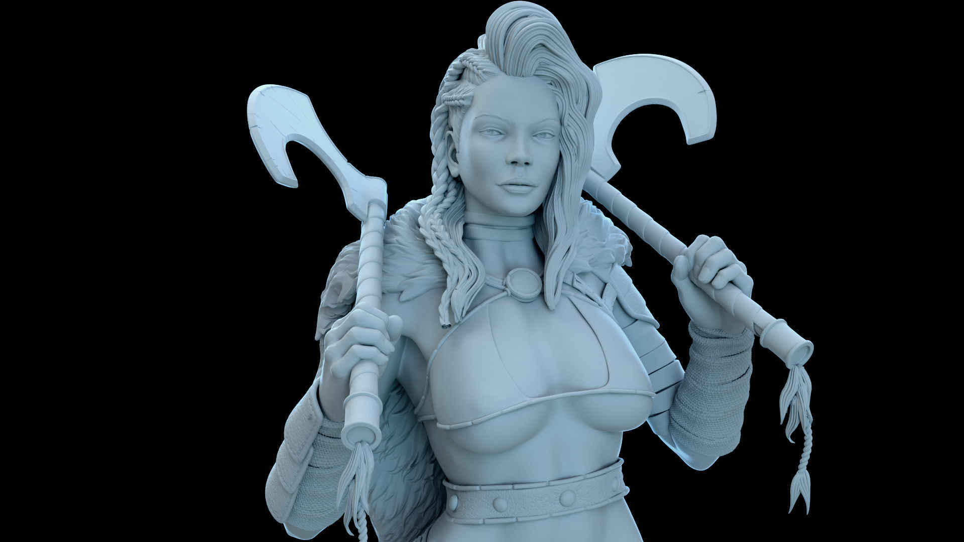 Sexy Warrior 3D print model_3
