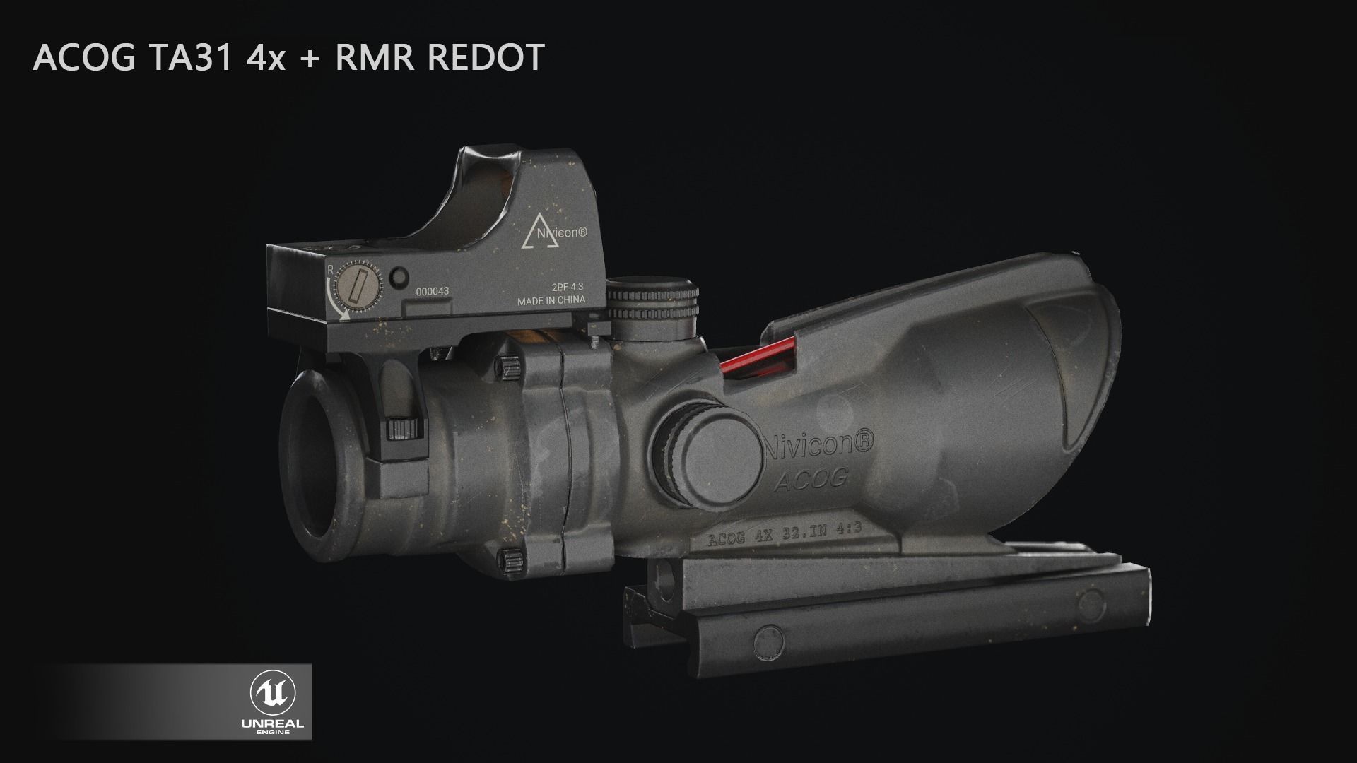 Nivicon ACOG TA31 - Gamemesh Low-poly 3D model_3