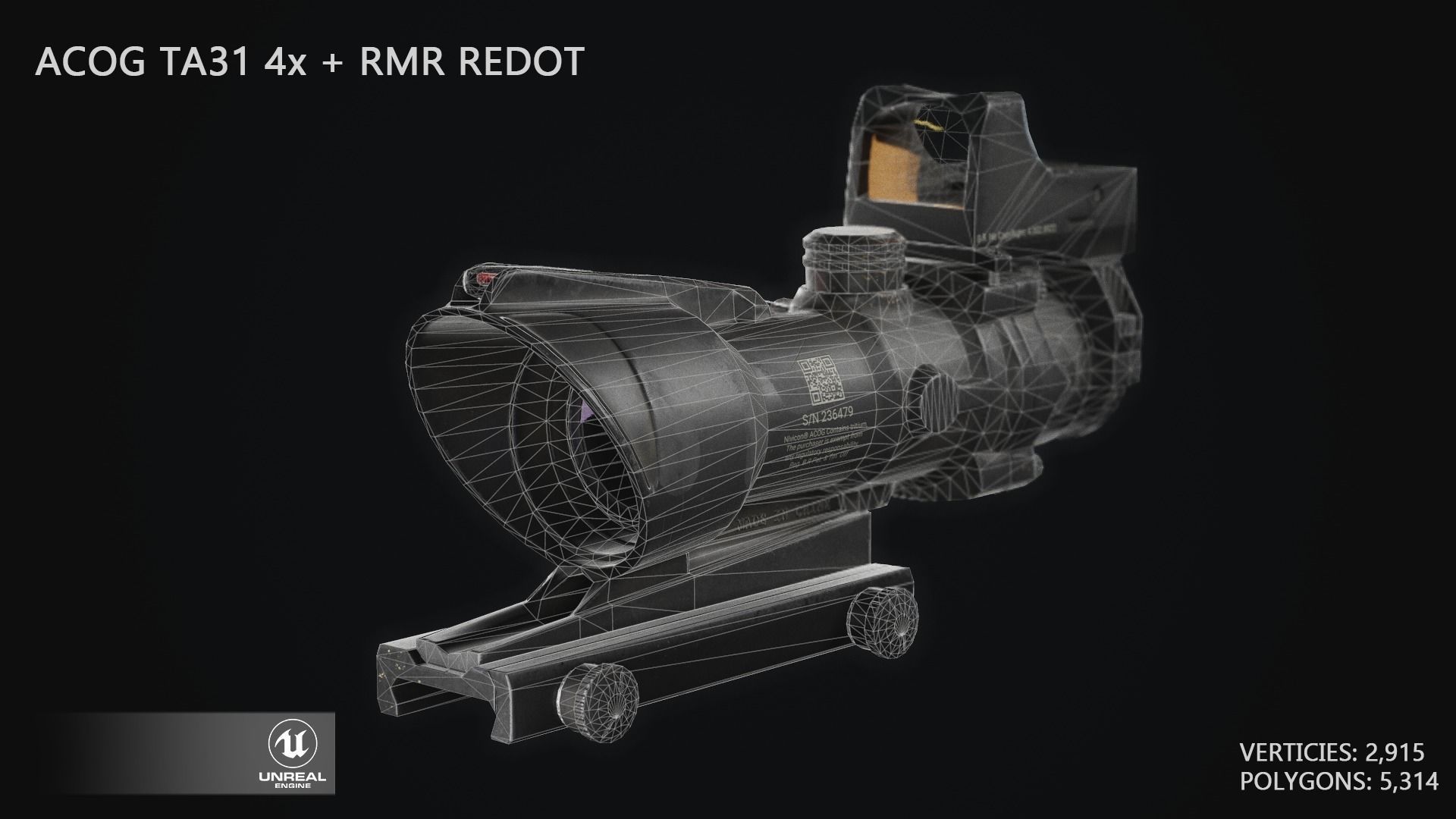 Nivicon ACOG TA31 - Gamemesh Low-poly 3D model_2