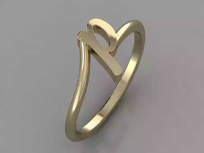 Alphabet Ring  P 3D print model