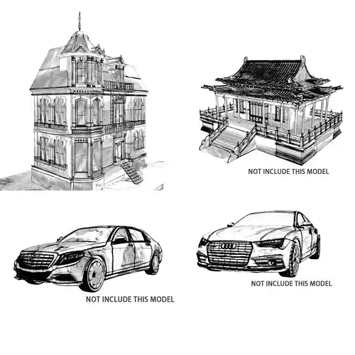 Sketch and Hand painting style material for Cinema4d