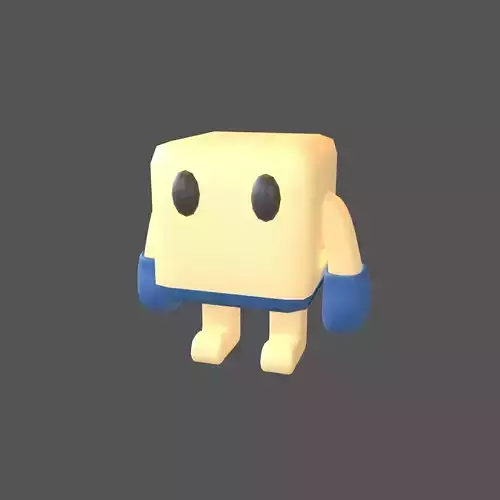 Cube Character 00003 Boxer Blue