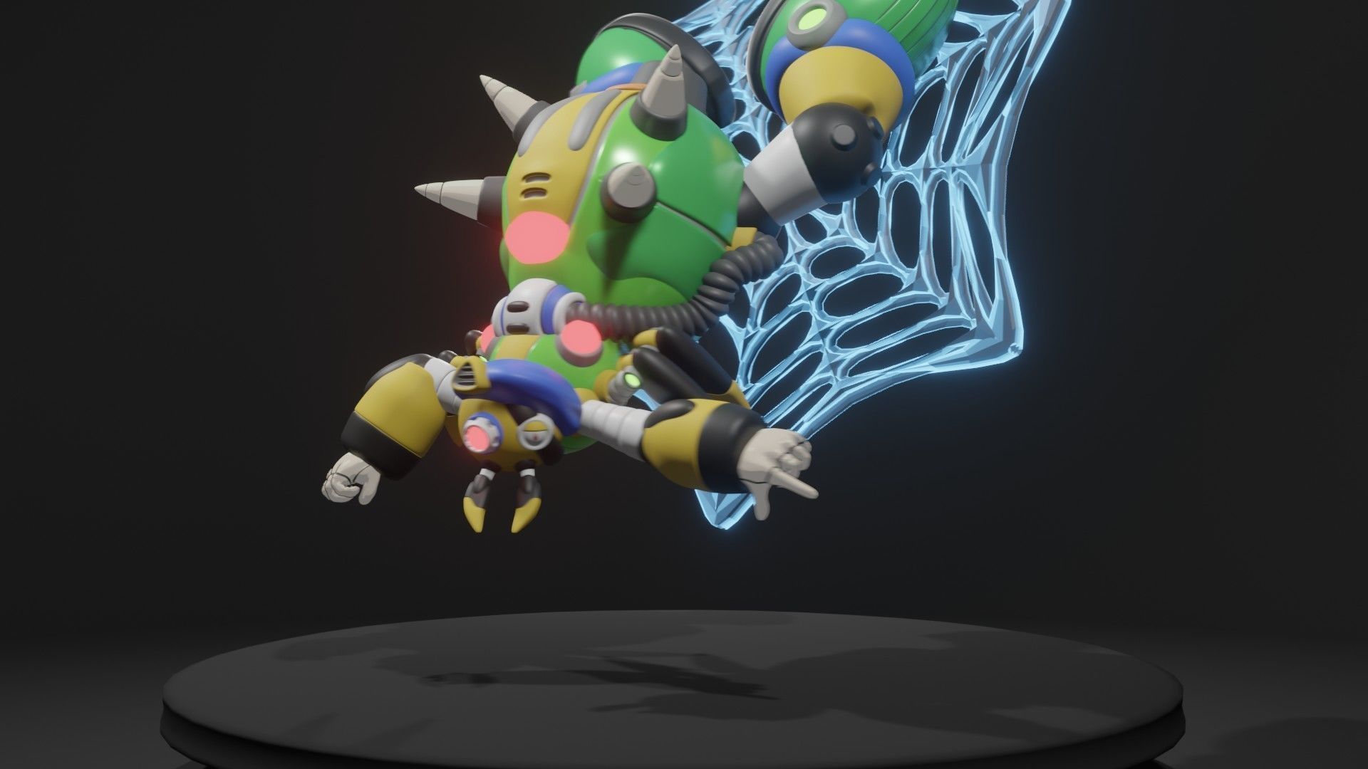 Web Spider Low-poly 3D model_10