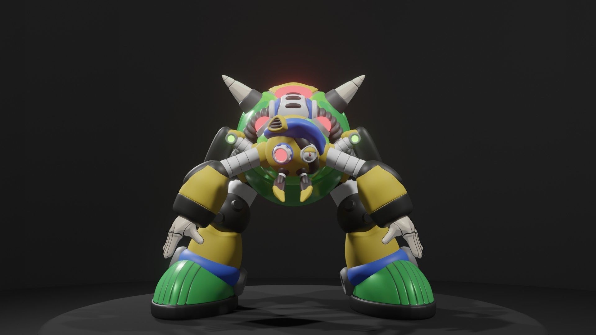 Web Spider Low-poly 3D model_3