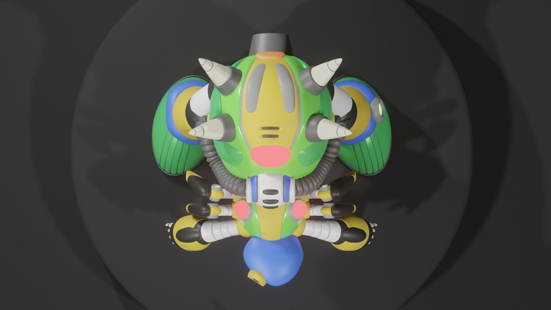 Web Spider Low-poly 3D model_7