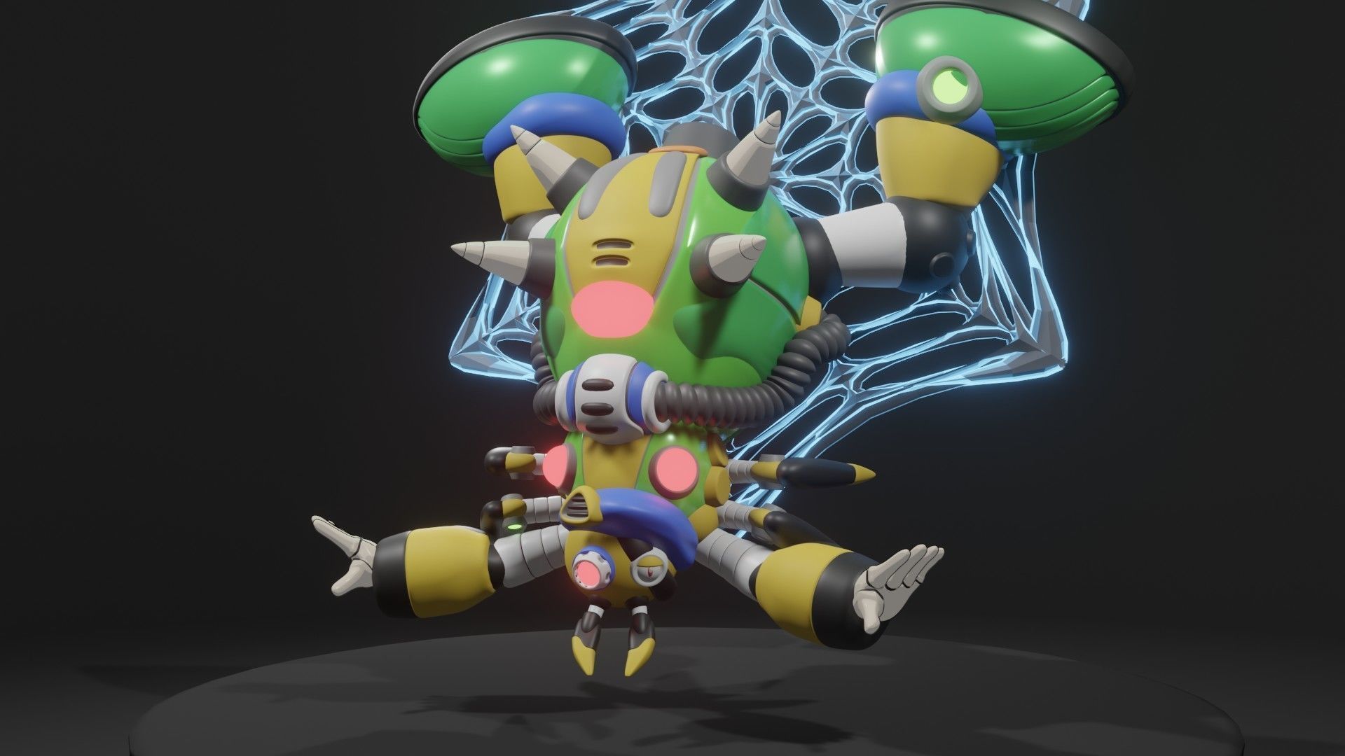 Web Spider Low-poly 3D model_2