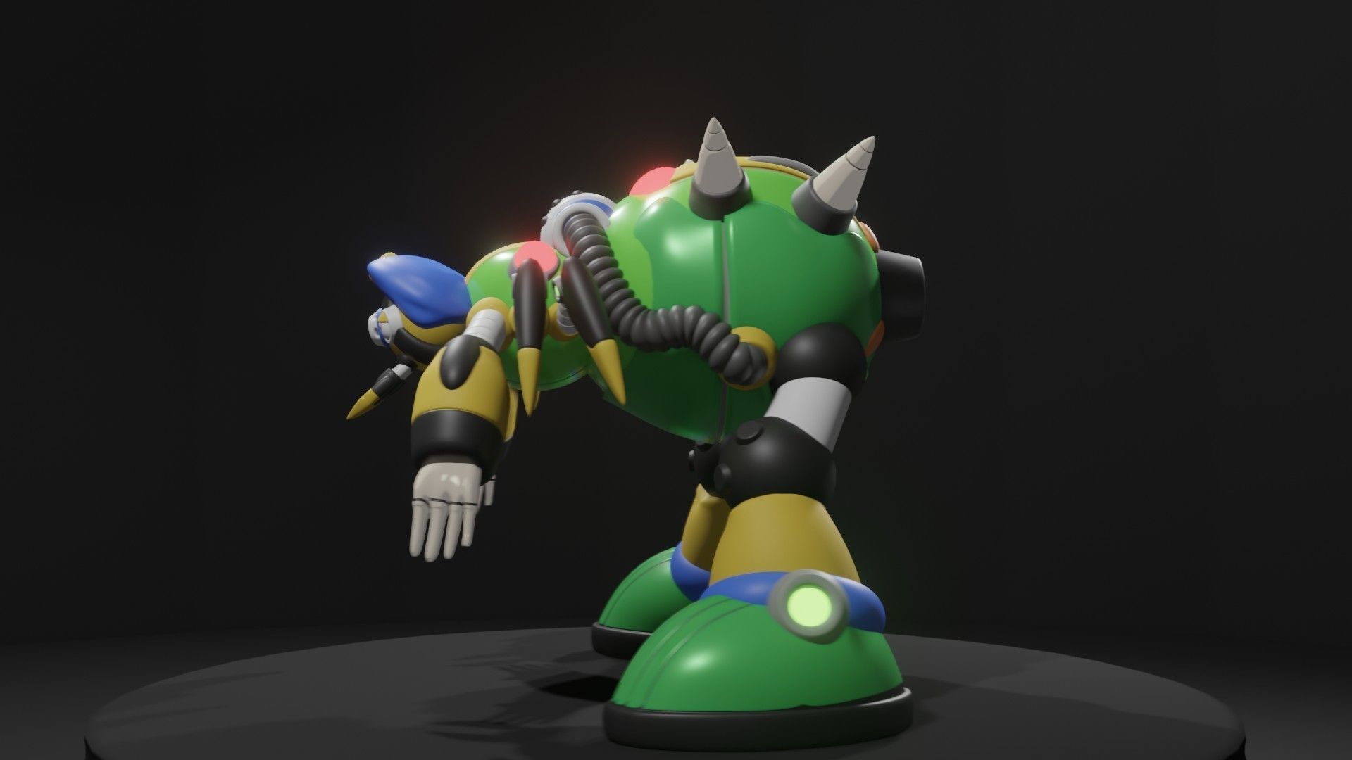 Web Spider Low-poly 3D model_4