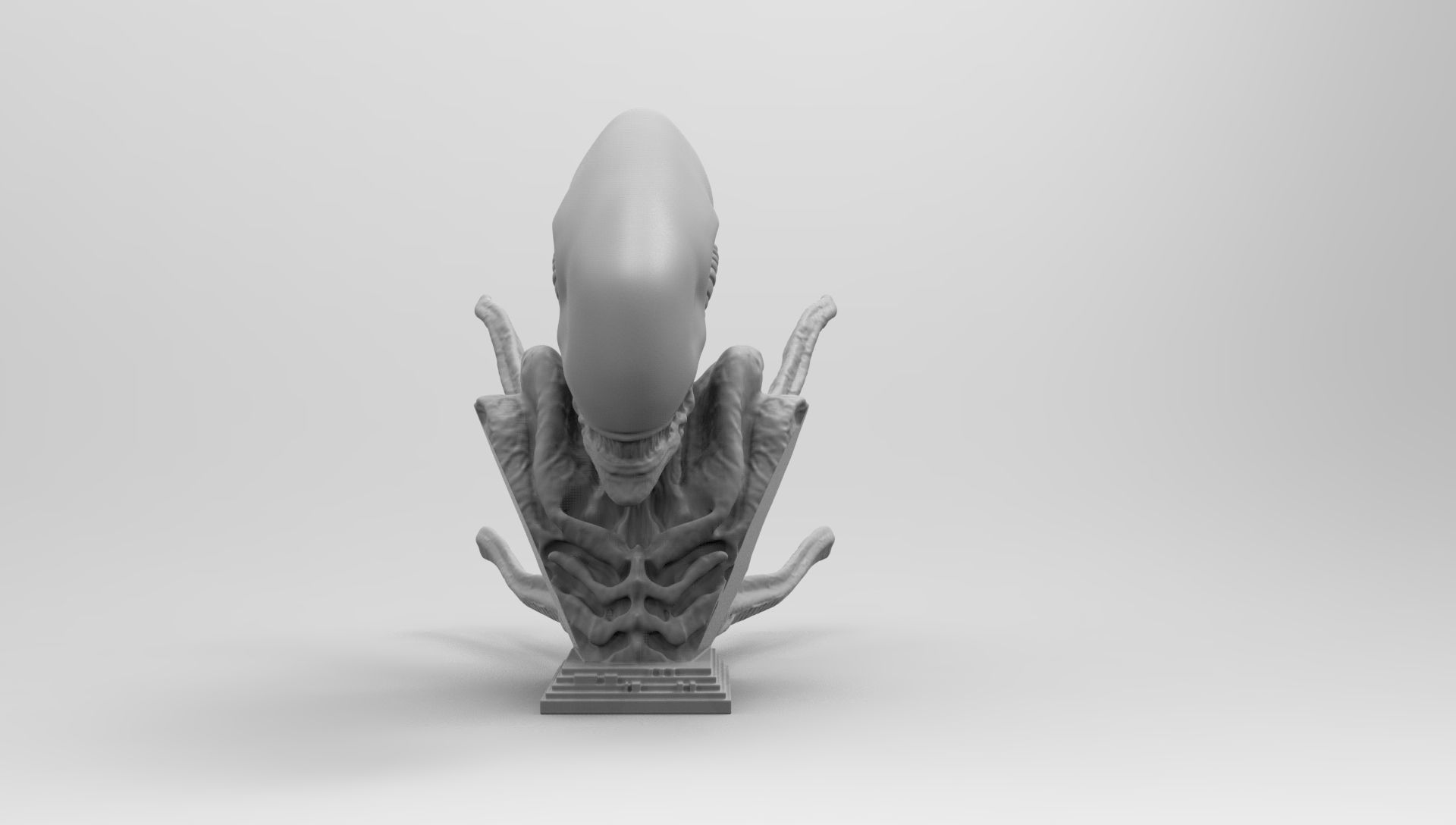 Scout Alien Xenomorph Bust 3D Printing model 3D print model_86