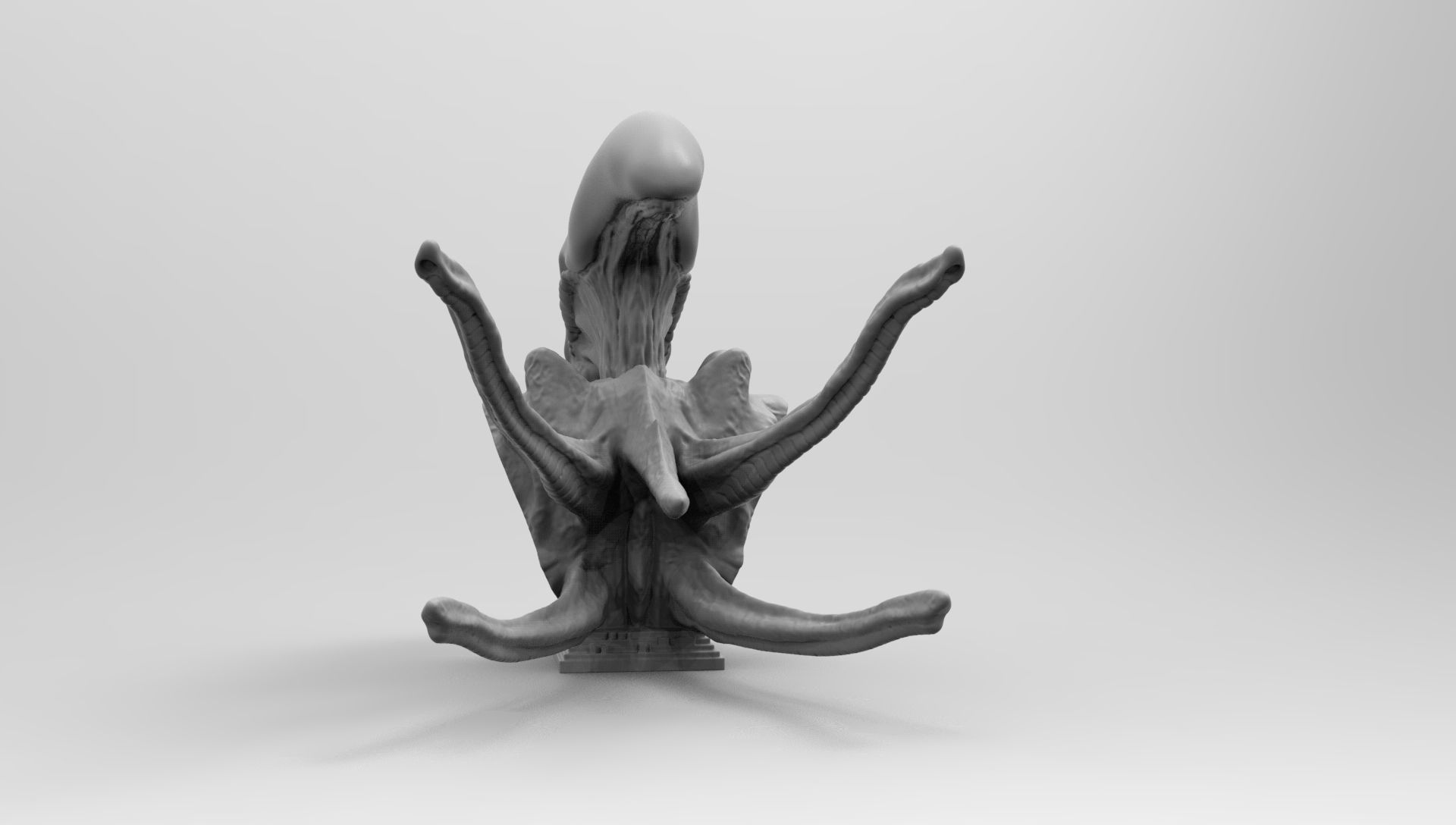 Scout Alien Xenomorph Bust 3D Printing model 3D print model_24