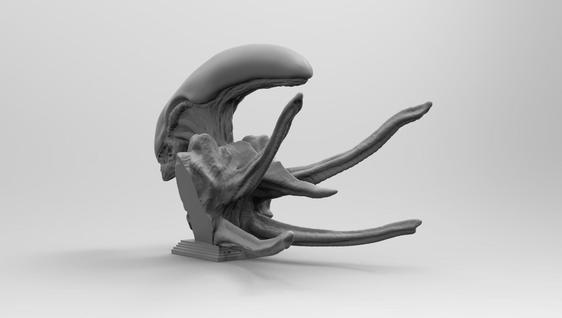 Scout Alien Xenomorph Bust 3D Printing model 3D print model_9