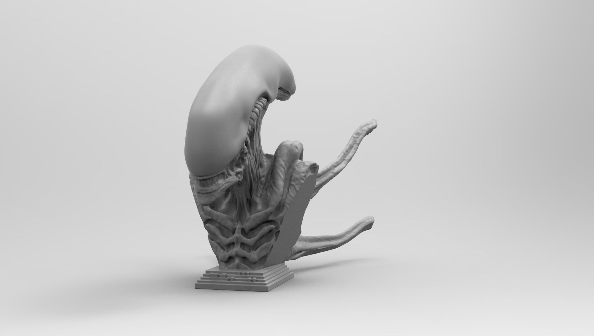 Scout Alien Xenomorph Bust 3D Printing model 3D print model_87