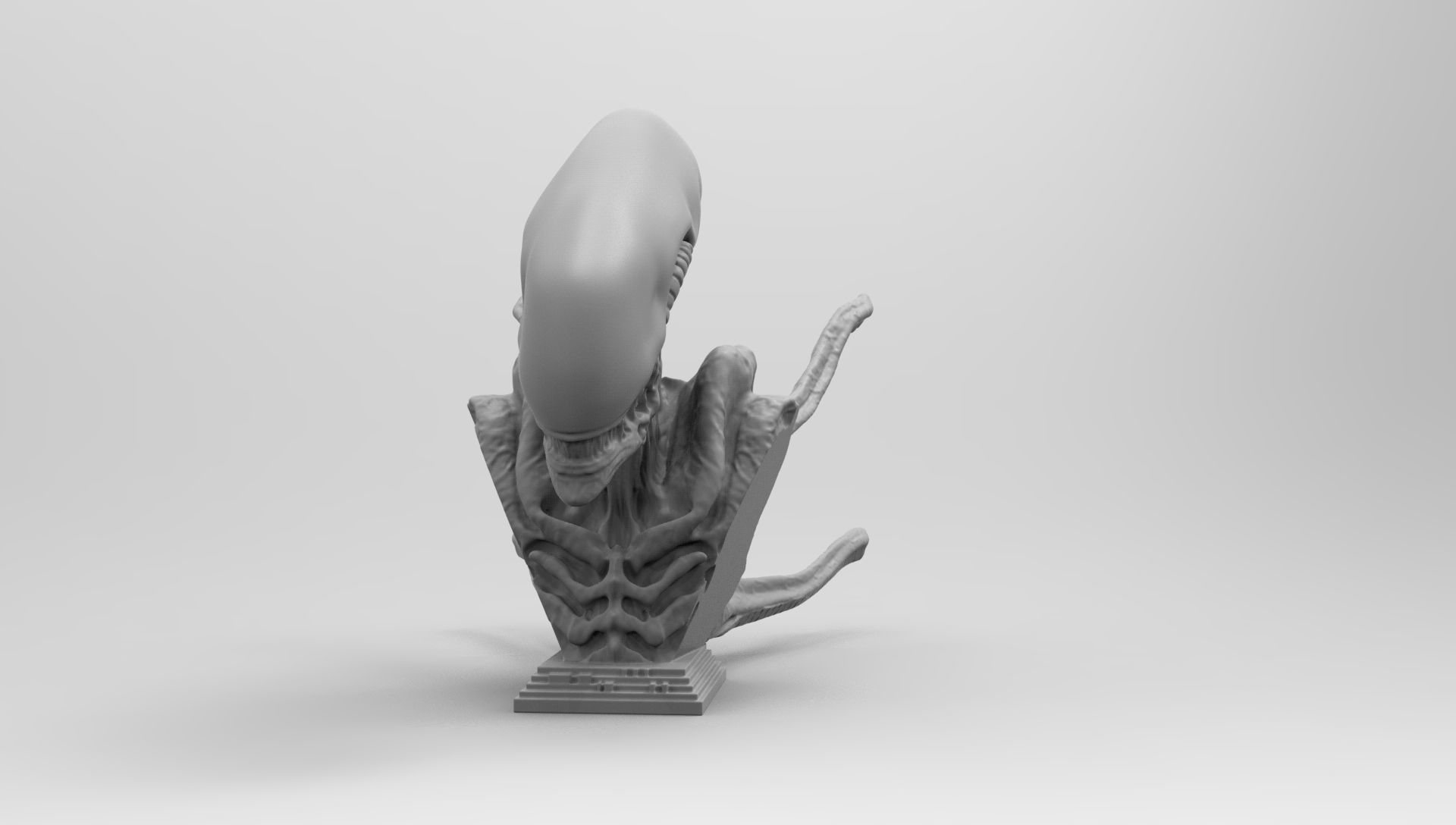 Scout Alien Xenomorph Bust 3D Printing model 3D print model_85