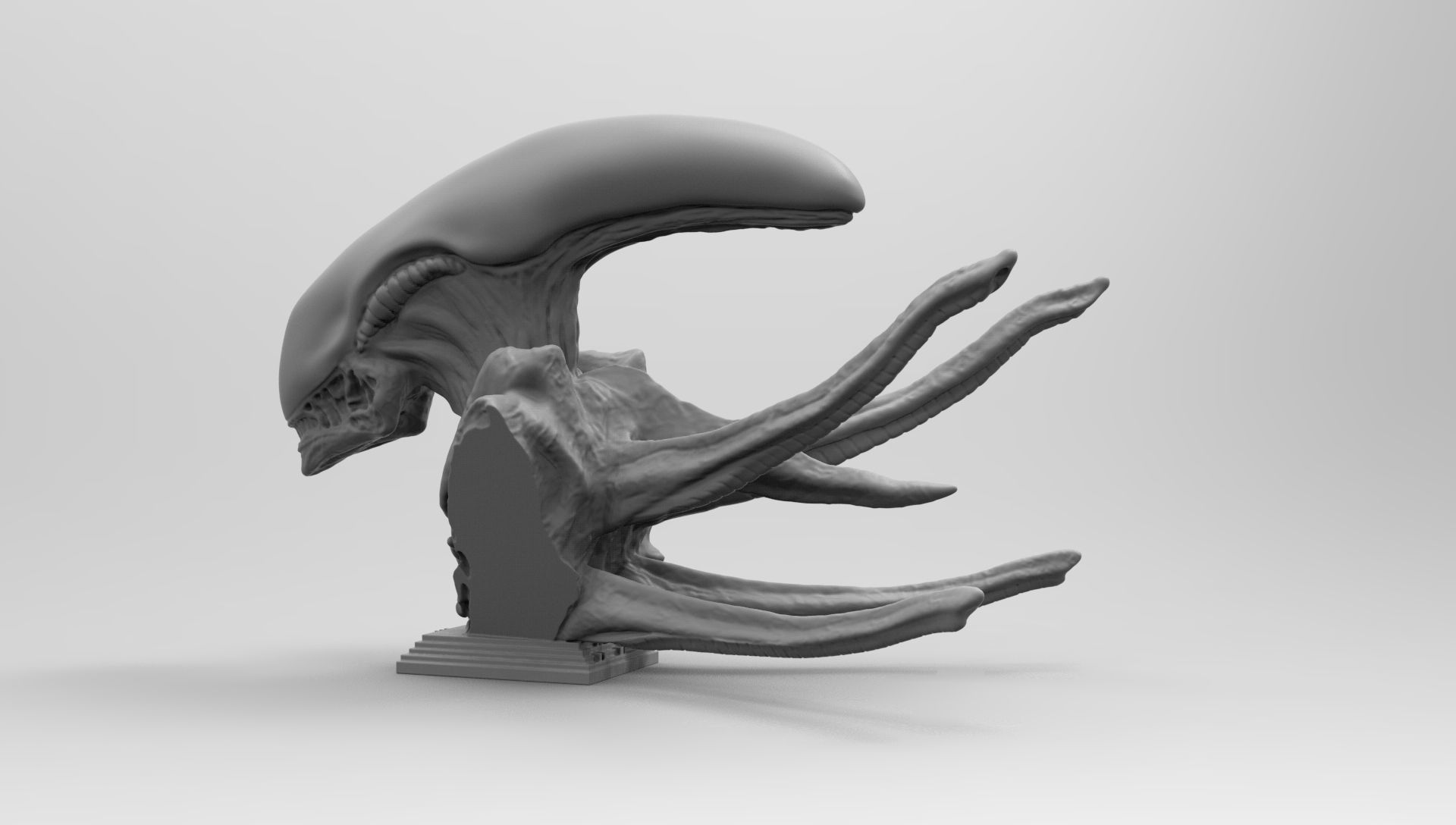 Scout Alien Xenomorph Bust 3D Printing model 3D print model_6