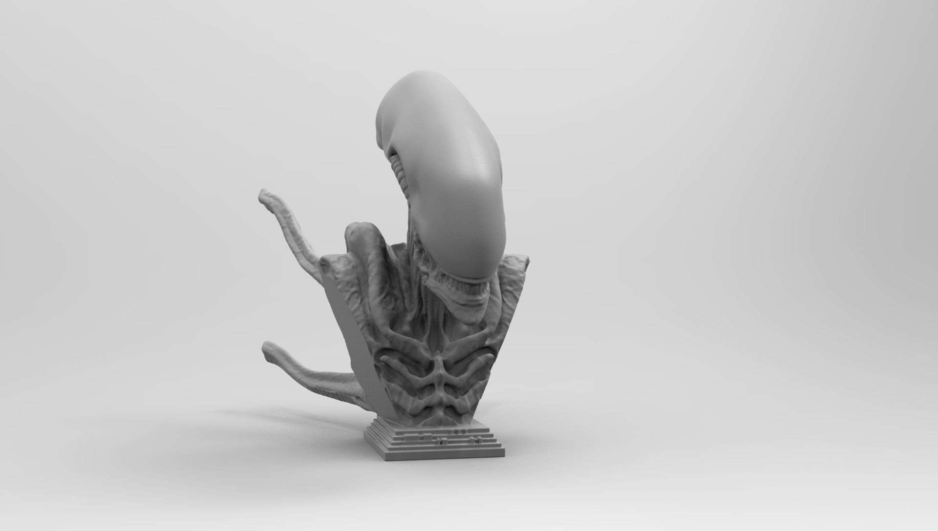 Scout Alien Xenomorph Bust 3D Printing model 3D print model_83