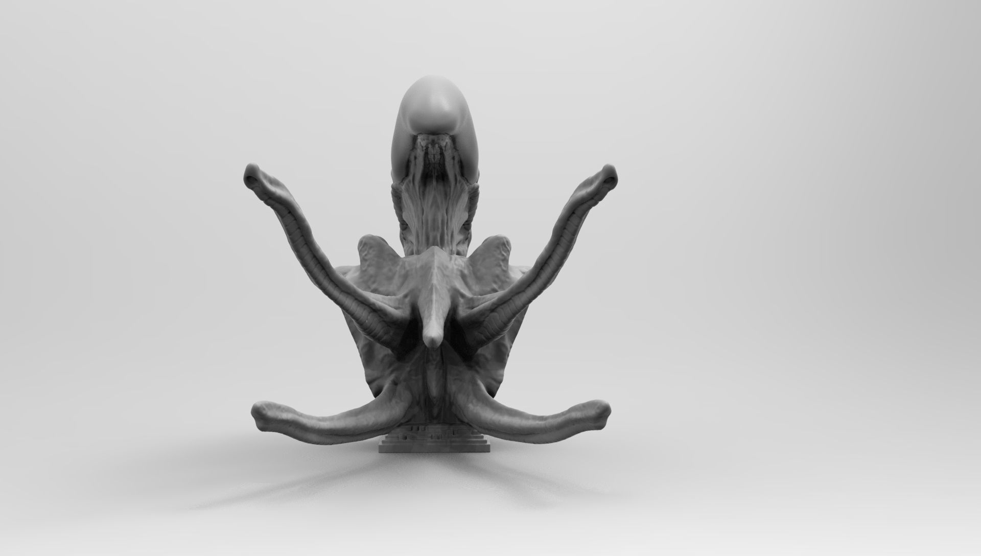 Scout Alien Xenomorph Bust 3D Printing model 3D print model_26