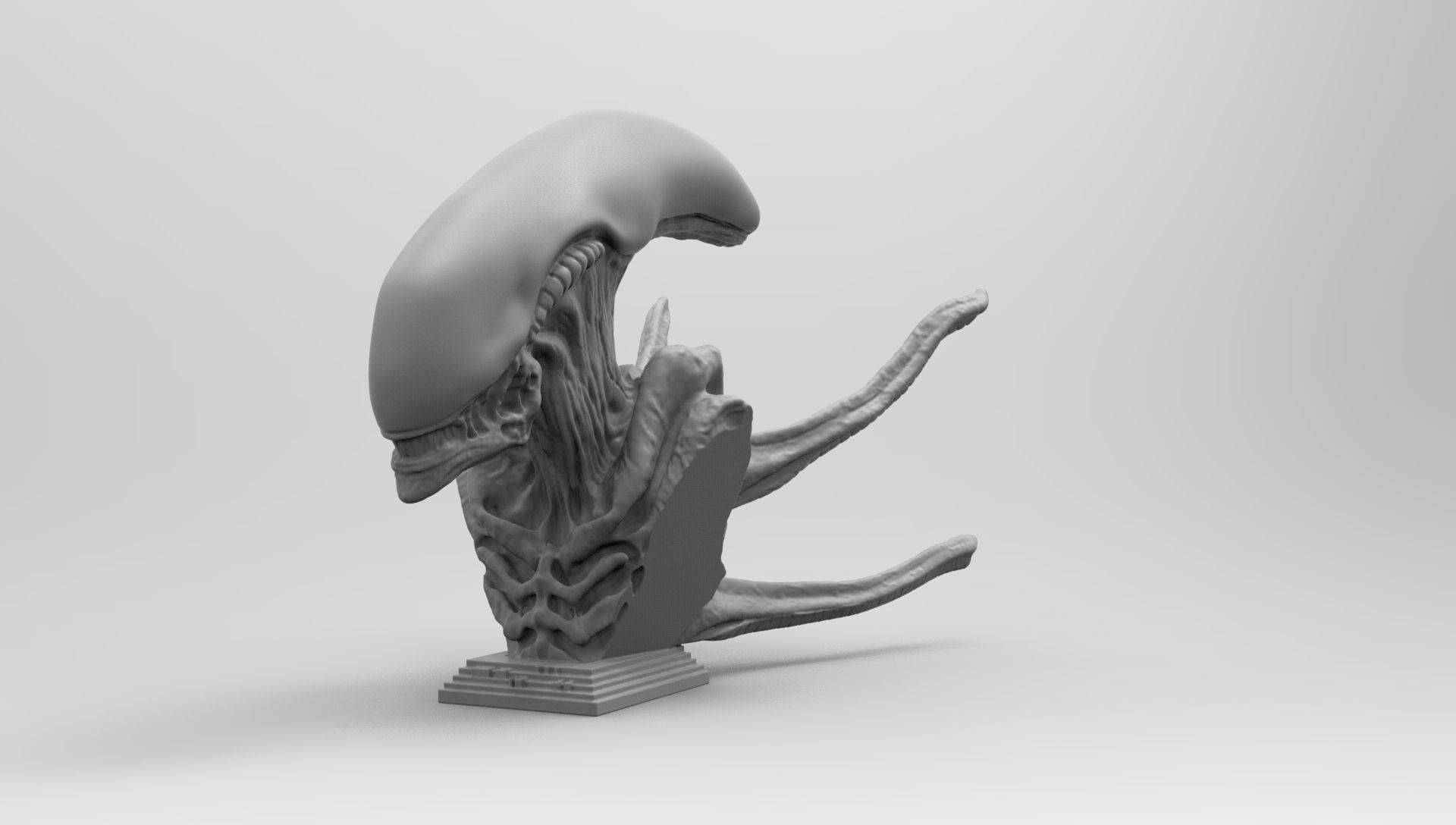Scout Alien Xenomorph Bust 3D Printing model 3D print model_94